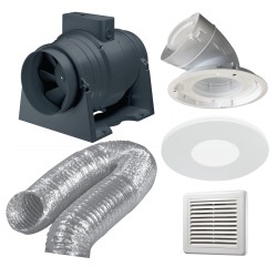 Premium Inline Exhaust Kit - Round LED Fascia